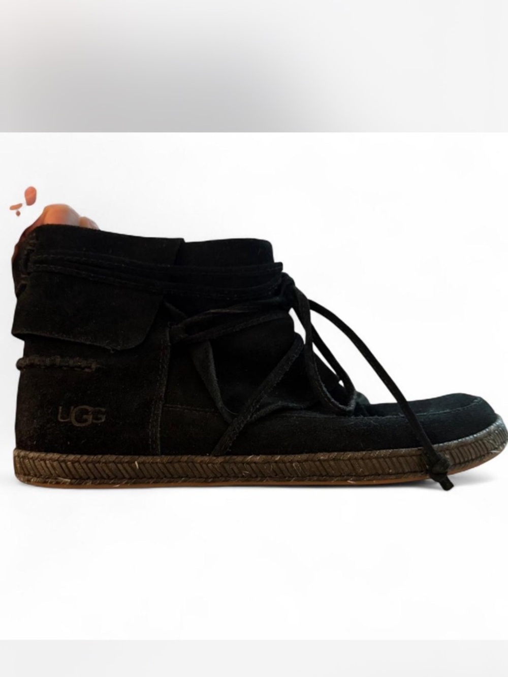 UGG Women’s Black Suede Moccasin Boots - Picture 7 of 7